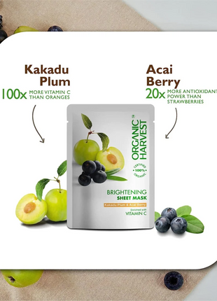 Organic Harvest Brightening Sheet Mask: Kakadu Plum & Acai