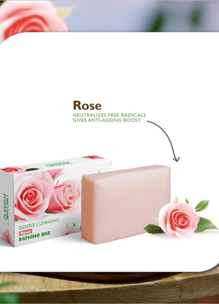 Organic Harvest Gentle Cleansing Rose Bathing Bar - BATH