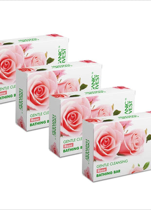 Organic Harvest Gentle Cleansing Rose Bathing Bar - pack