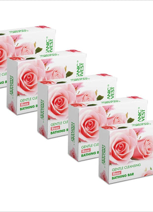 Organic Harvest Gentle Cleansing Rose Bathing Bar - pack