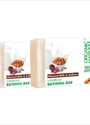 Organic Harvest Luxurious Bathing Bar pack of 2 - Almond