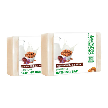 Organic Harvest Luxurious Bathing Bar pack of 2 - Almond