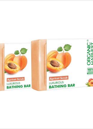 Organic Harvest Luxurious Bathing Bar pack of 2 - Apricot