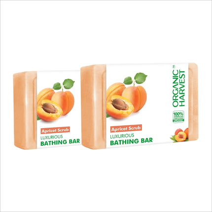 Organic Harvest Luxurious Bathing Bar pack of 2 - Apricot