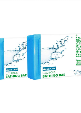 Organic Harvest Luxurious Bathing Bar pack of 2 - Aqua Cool