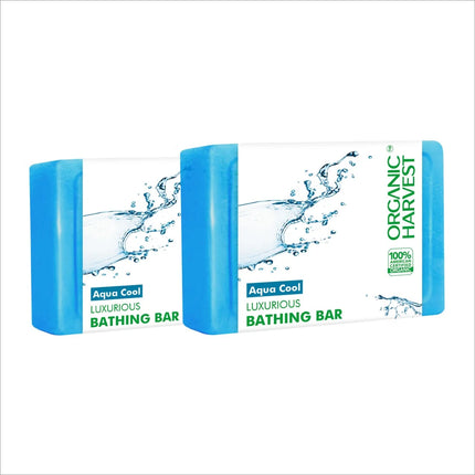Organic Harvest Luxurious Bathing Bar pack of 2 - Aqua Cool