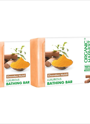 Organic Harvest Luxurious Bathing Bar pack of 2 - Chandan