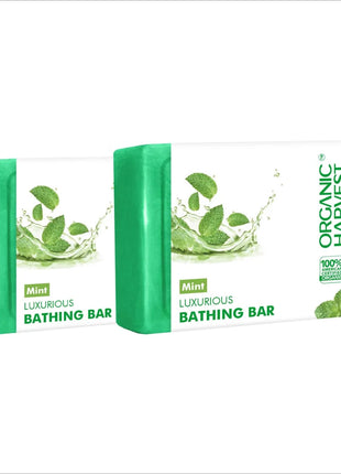 Organic Harvest Luxurious Bathing Bar pack of 2 - Mint -