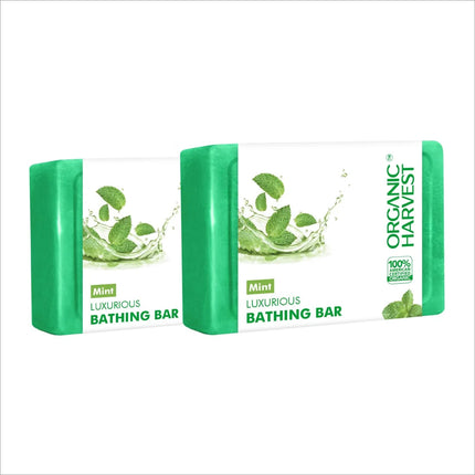 Organic Harvest Luxurious Bathing Bar pack of 2 - Mint -