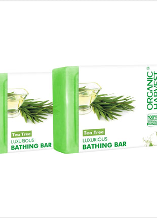 Organic Harvest Luxurious Bathing Bar pack of 2 - Tea Tree -