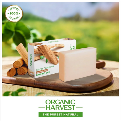 Organic Harvest Sandalwood Soap Bathing Bar - BATH SHOP