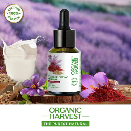 Organic Harvest Youthful Glow Face Wash Toner Serum Cream -