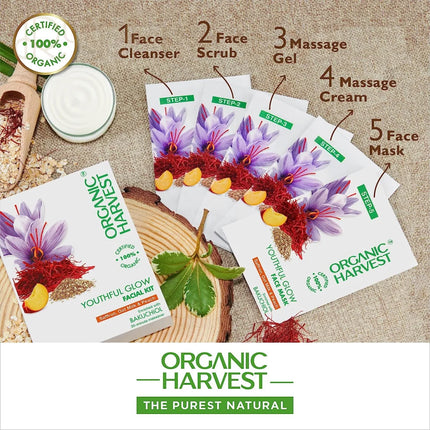 Organic Harvest Youthful Glow Facial Kit 50gm Vitamin A pack