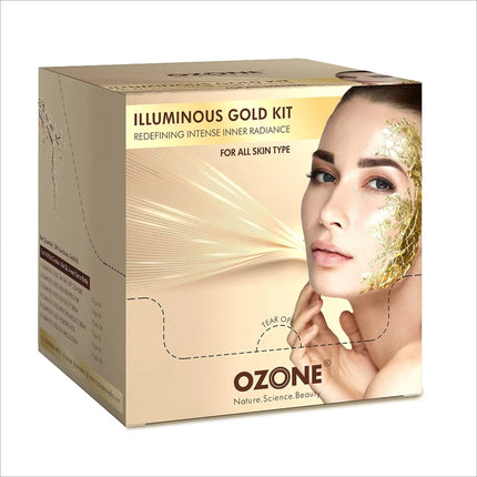 Ozone Illuminous Gold Facial Kit - PACK OF 5 - FACIAL KIT