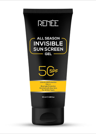 RENEE All Season Invisible Sunscreen Gel 50ml Spf 50 Broad