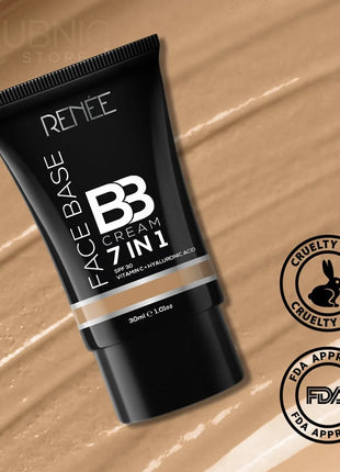 RENEE Face Base BB Cream 7 in 1 with SPF 30 PA+++ Hazelnut