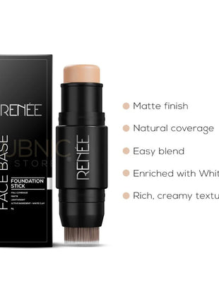 RENEE Face Base Foundation Stick with Applicator coffee -