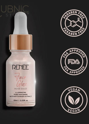 RENEE Face Gloss Primer Serum with Hyaluronic Acid Rose Gold