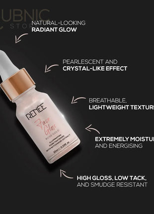 RENEE Face Gloss Primer Serum with Hyaluronic Acid Rose Gold