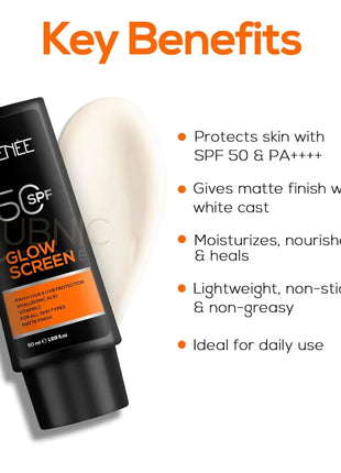 RENEE Glowscreen SPF 50 Sunscreen Cream - 50ml - SUNSCREEN