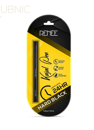 RENEE Hard Black Kajal Pen with Sharpener - KAJAL BLACK