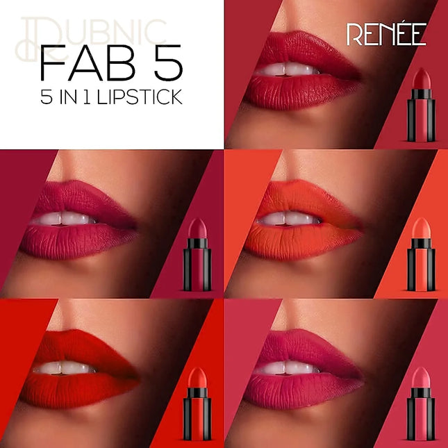 RENEE Lipstick FAB5 (Matte) & RENEE Lipstick FAB5 Nude