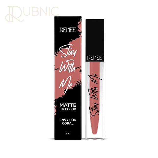 RENEE Stay With Me Matte Lip Color Envy For Coral 5ml Long