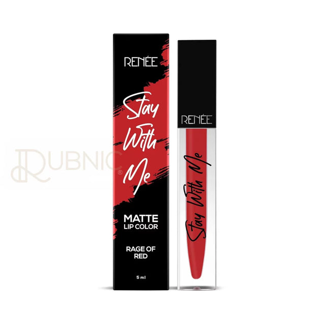 RENEE Stay With Me Matte Lip Color Rage of Red 5ml long