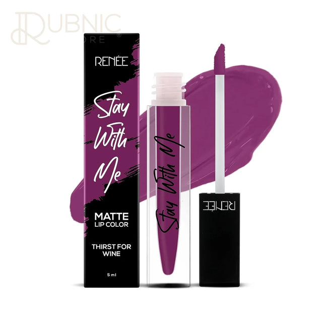 RENEE Stay With Me Matte Lip Color Thirst For Wine 5ml long