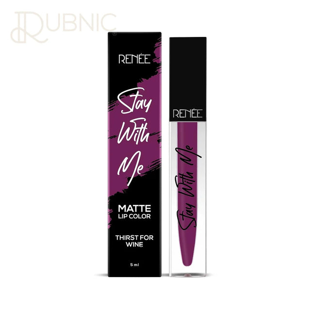RENEE Stay With Me Matte Lip Color Thirst For Wine 5ml long