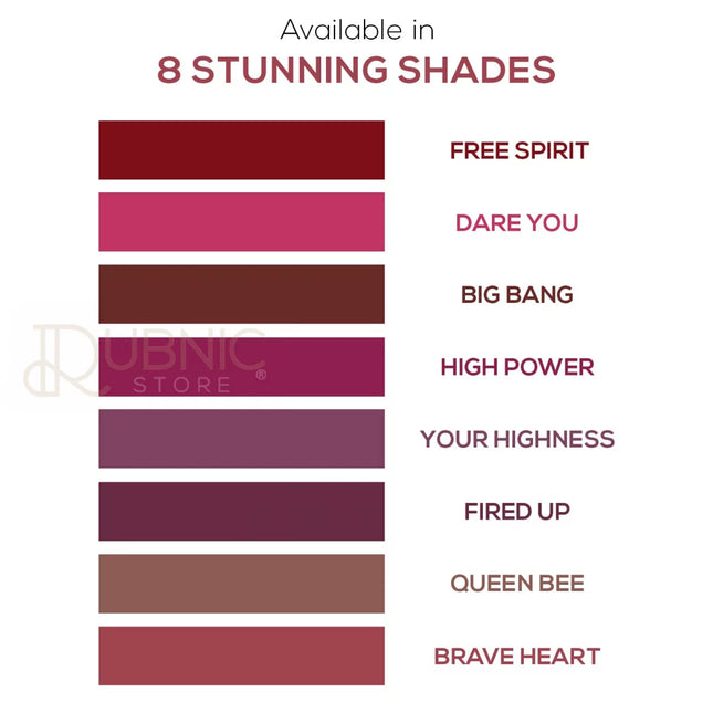 RENEE Stunner Matte Lipstick Brave Heart 07 4gm - LIQUID
