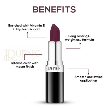 RENEE Stunner Matte Lipstick Fired Up 05 4gm - LIQUID