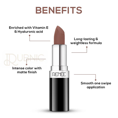 RENEE Stunner Matte Lipstick Queen Bee 06 4gm - LIQUID