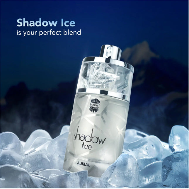 a bottle of shadow ice on a bed of ice