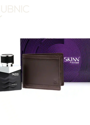 Skinn By Titan Perfume & Titan Wallet Combo Gift Set For Men