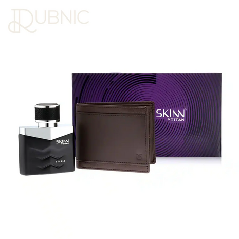 Skinn By Titan Perfume & Titan Wallet Combo Gift Set For Men