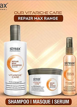 Streax Professional Vitariche Care Repair Max Hair Serum -