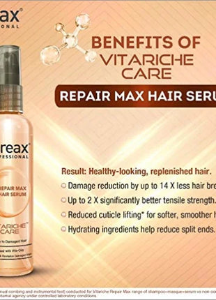 Streax Professional Vitariche Care Repair Max Hair Serum -