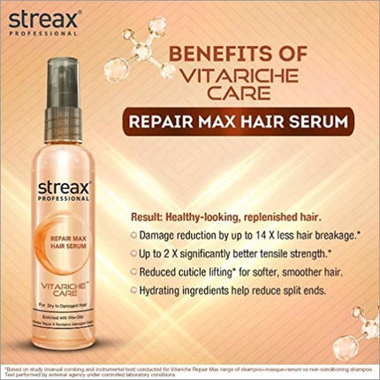 Streax Professional Vitariche Care Repair Max Hair Serum -