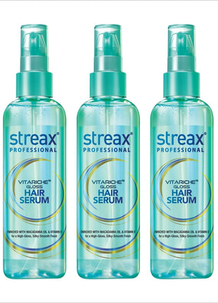 Streax Professional Vitariche Gloss Hair Serum - PACK OF 3