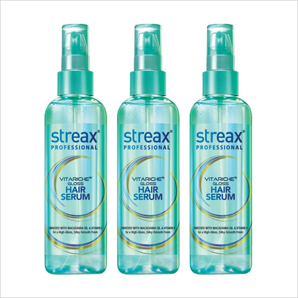 Streax Professional Vitariche Gloss Hair Serum - PACK OF 3