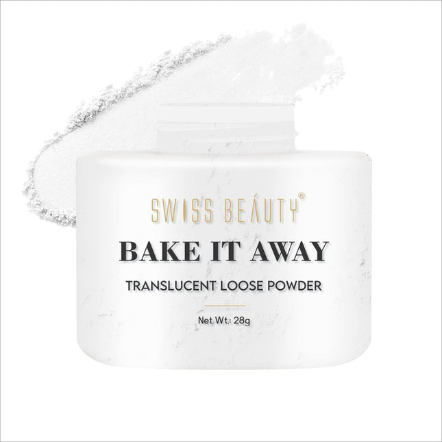 Swiss Beauty Bake It Away Makeup Loose Powder - Transparent