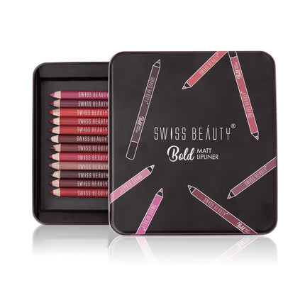 Swiss Beauty Bold Matt Lip Liner Set of 12 - lip liner