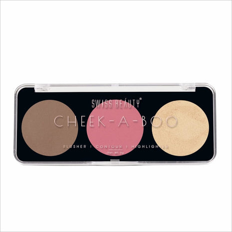 Swiss Beauty Cheek- A- Boo Face Palette With Blusher Contour