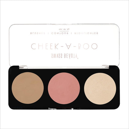 Swiss Beauty Cheek- A- Boo Face Palette With Blusher Contour