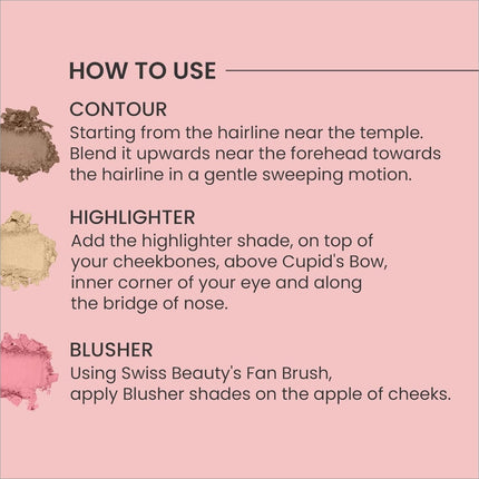 Swiss Beauty Cheek- A- Boo Face Palette With Blusher Contour