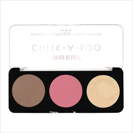 Swiss Beauty Cheek- A- Boo Face Palette With Blusher Contour