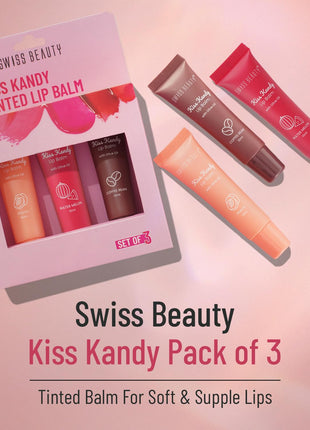 Swiss Beauty Kiss Kandy Lip Balm Pack of 3 - LIP BALM