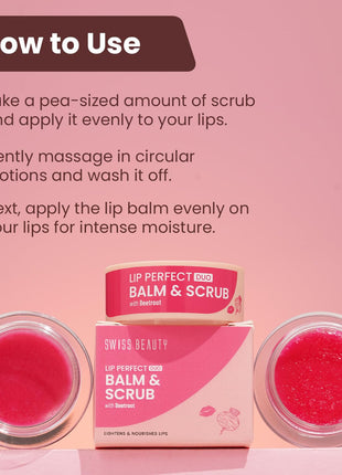 Swiss Beauty Lip Perfect Duo Balm & Scrub with Coffee