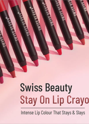 Swiss Beauty Matte Long Lasting Crayon Lipstick - Crayon